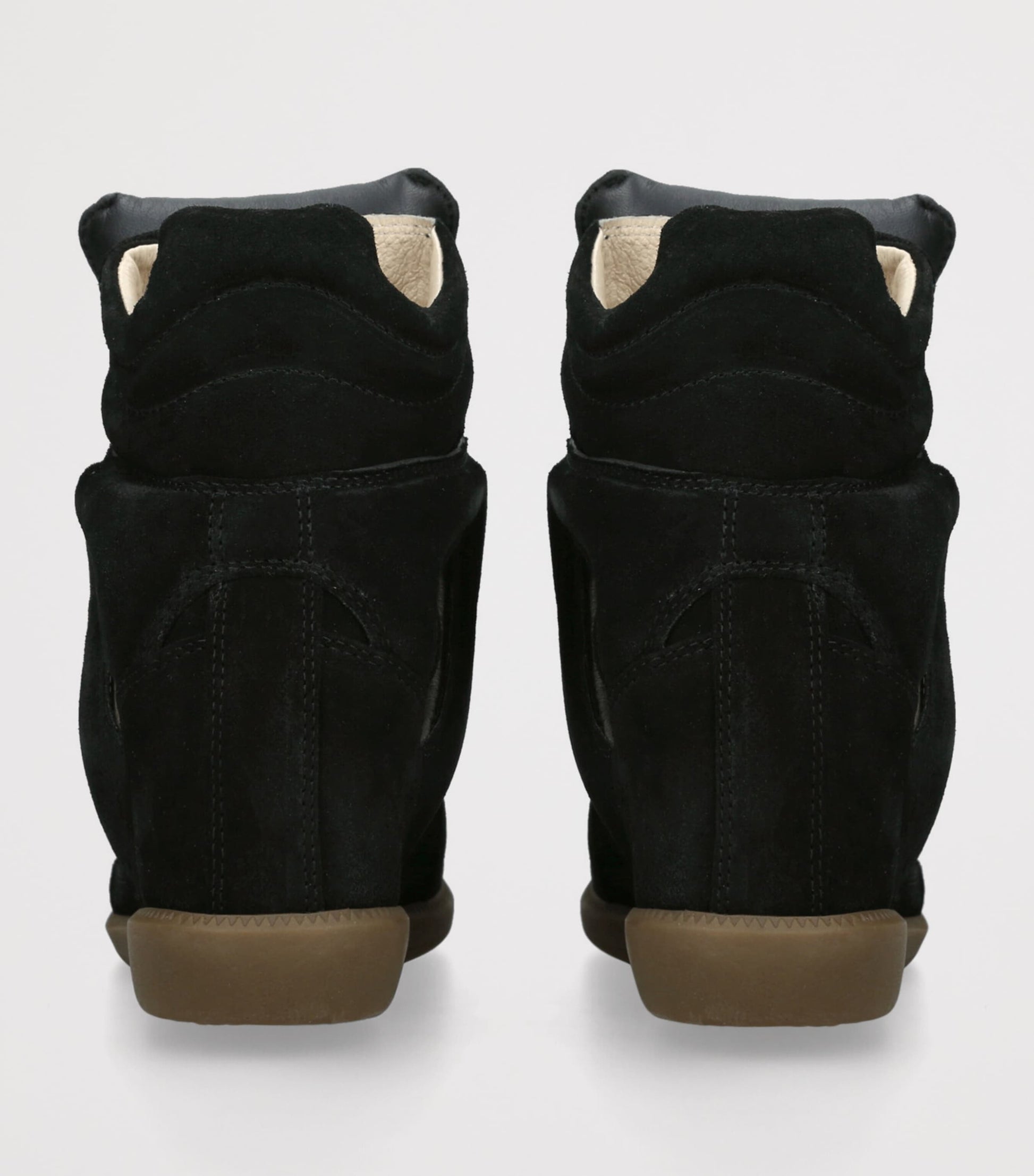 Isabel Marant Black Suede Bekett Wedge Sneakers 50