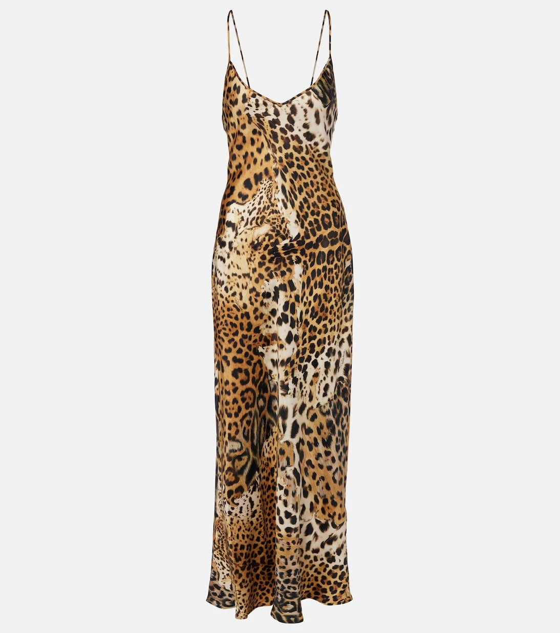 Roberto Cavalli - Printed silk satin slip dress