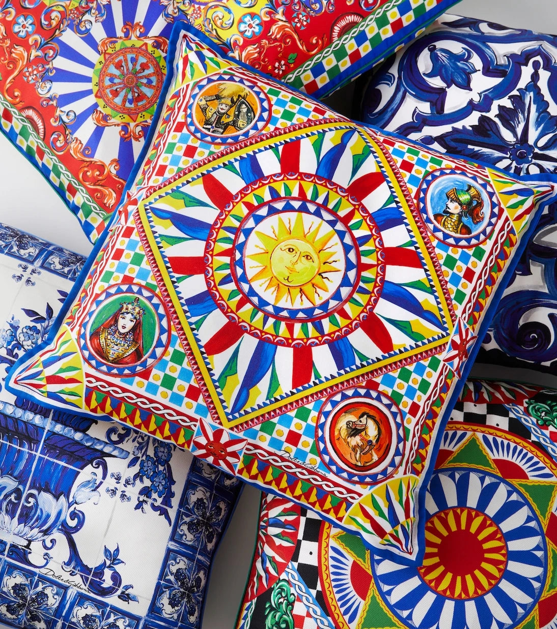 Dolce&Gabbana Casa - Small printed canvas cushion