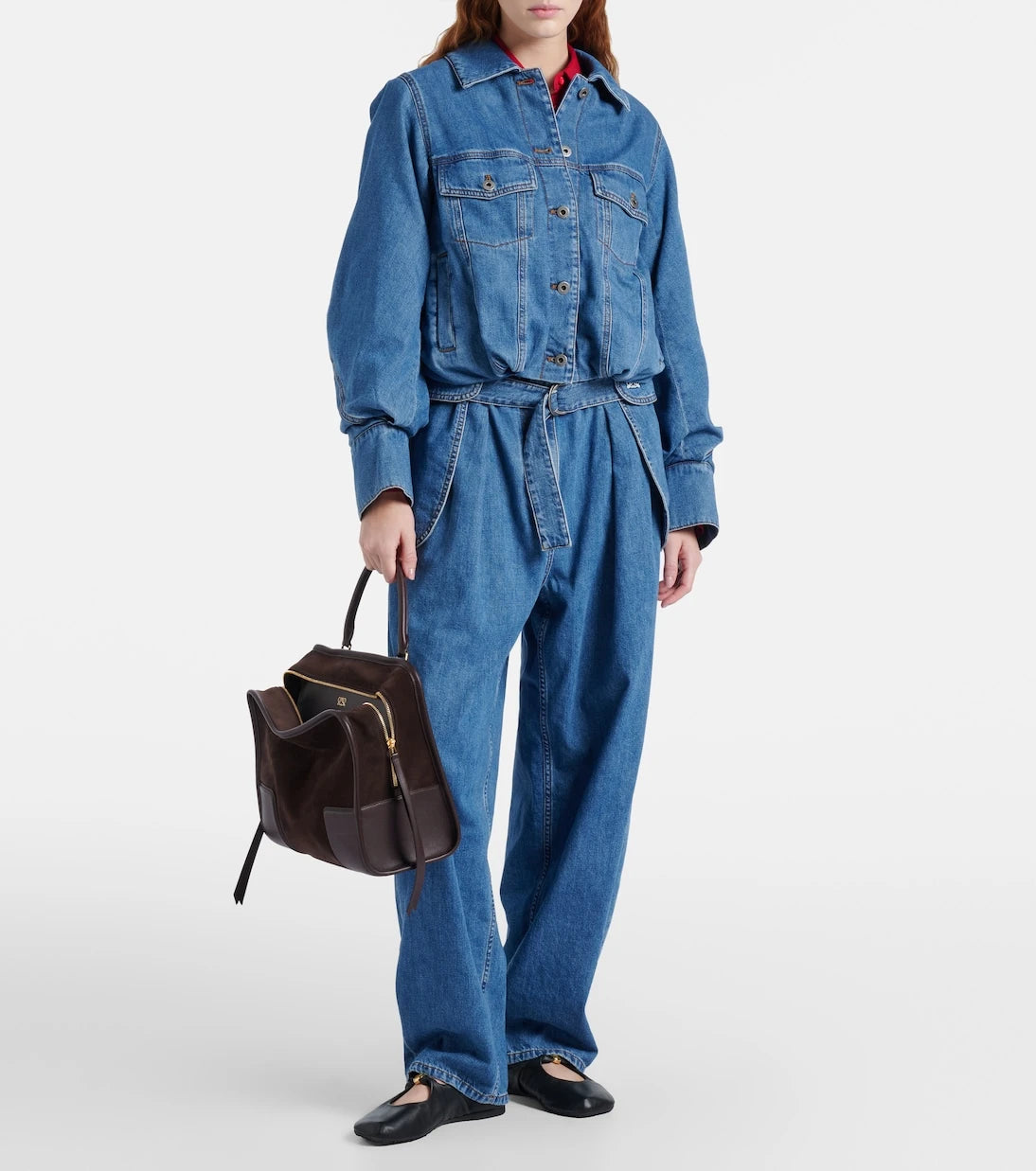Loewe - Gathered denim jacket