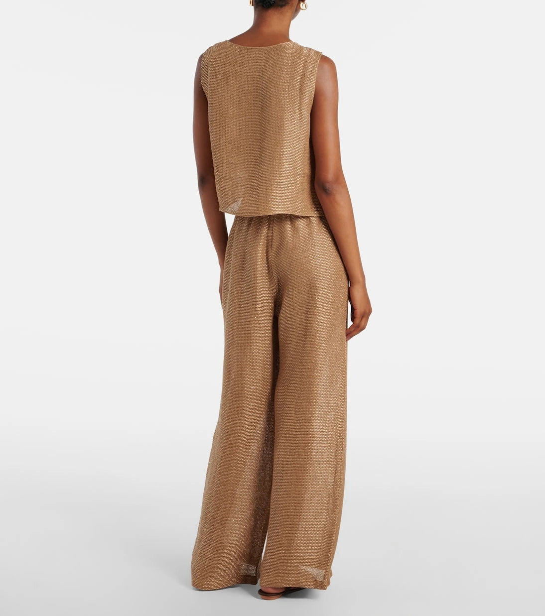 Leset - Stella sequined cropped tank top