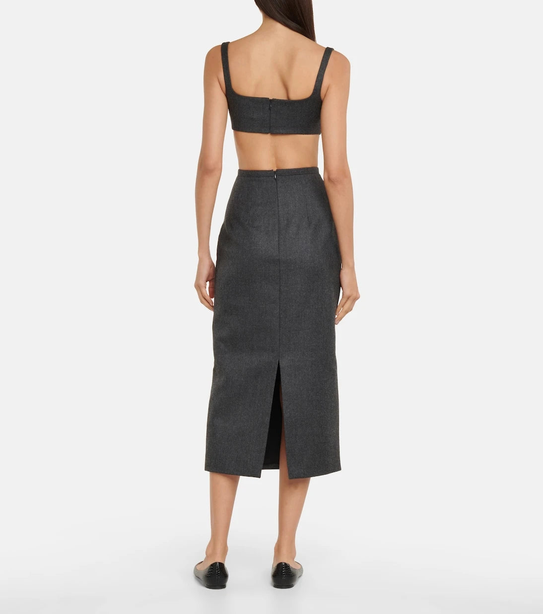 Emilia Wickstead - Kerrigan square-neck wool bra