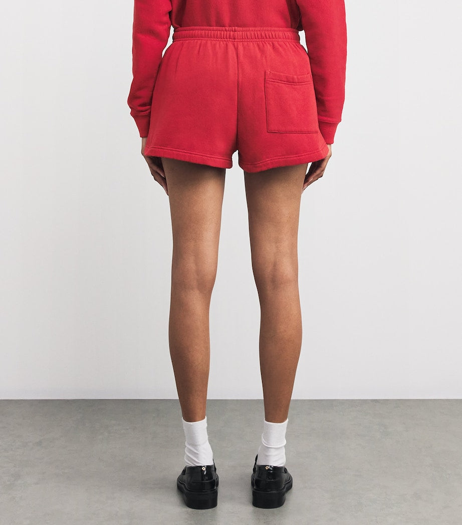 Red Beverly Hills Crest Sweatshorts