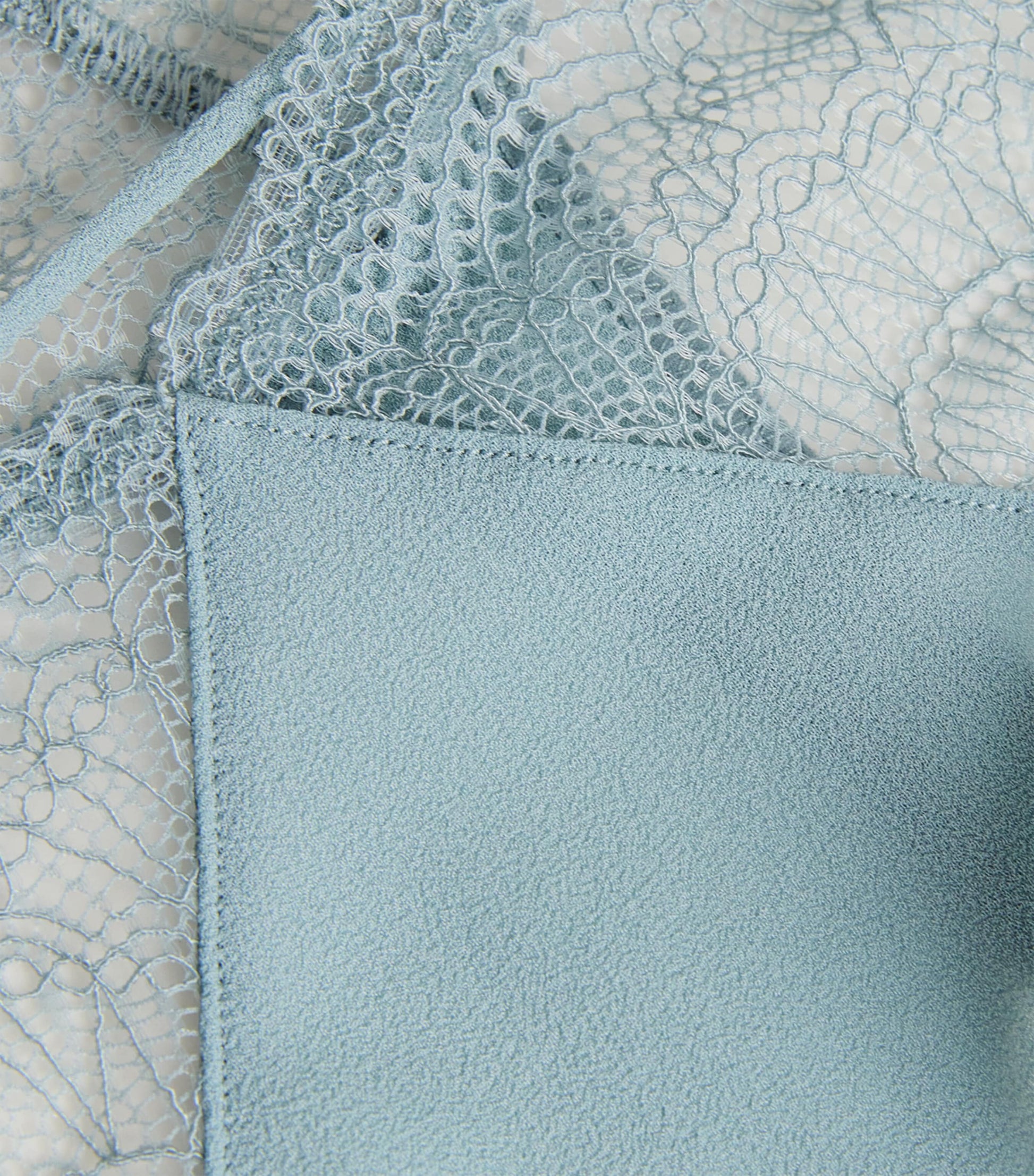 Calvin Klein Grey Satin-Lace Thong