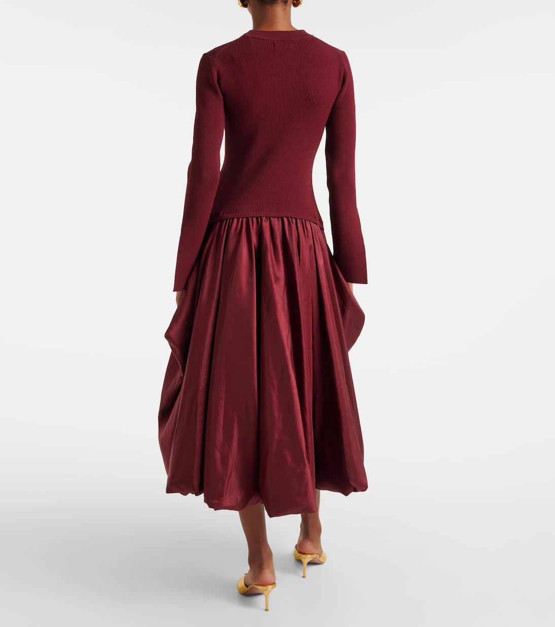 Simkhai - Kenlie satin and jersey midi dress