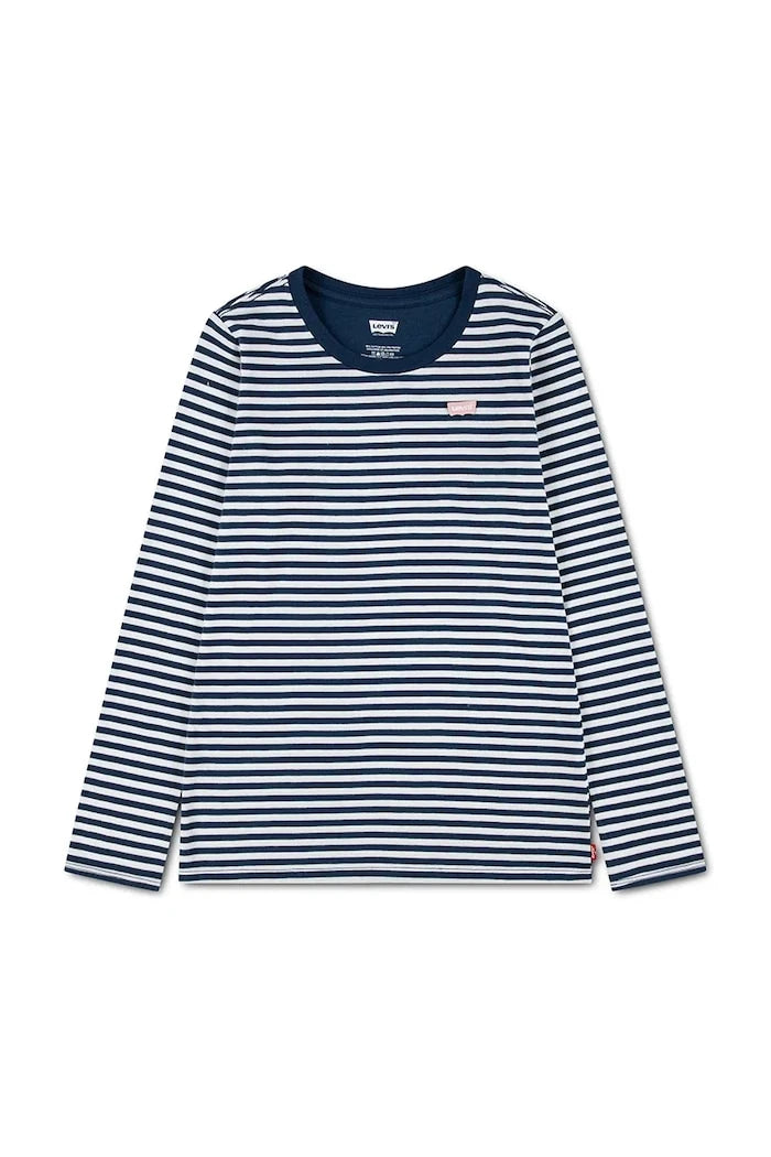 Levi's çocuklar için pamuklu uzun kollu bluz STRIPE TEE