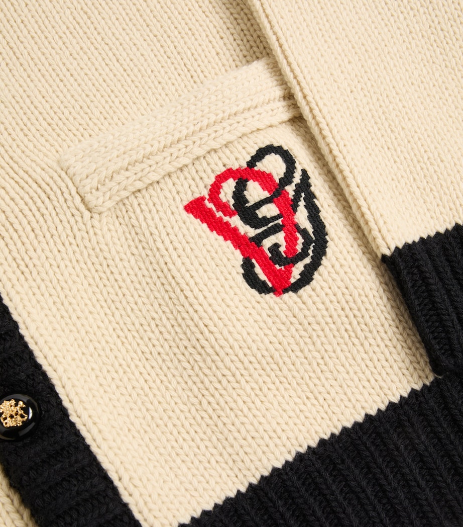 Valentino Garavani Multi Virgin Wool Contrast-Trim Cardigan