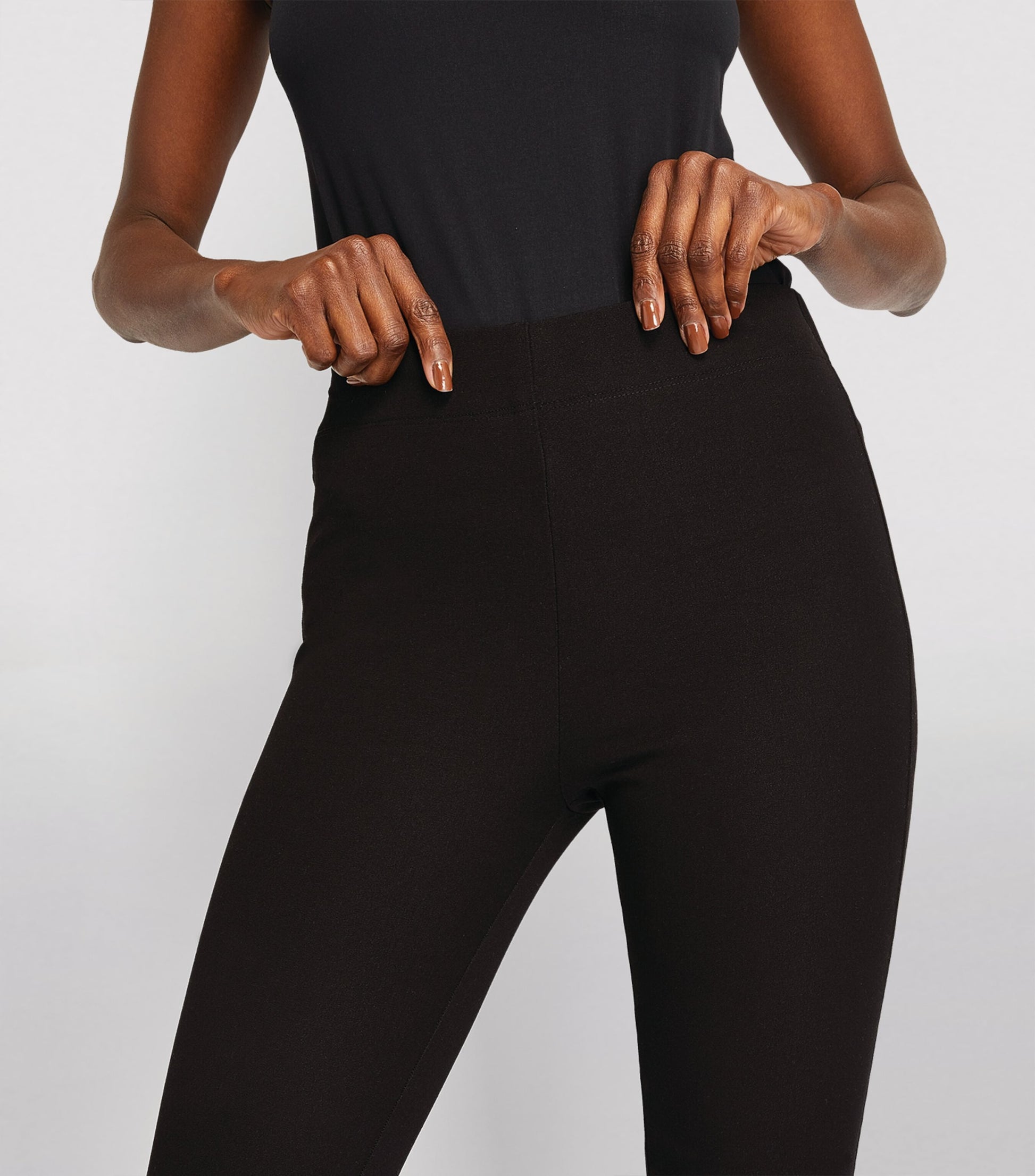 Gabardine Stretch Leggings BLACK