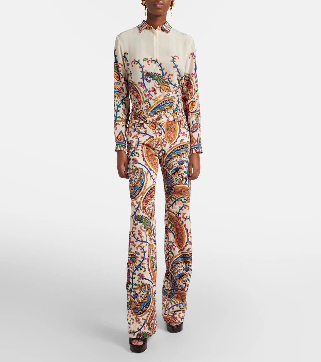 Etro - High-rise bootcut jeans