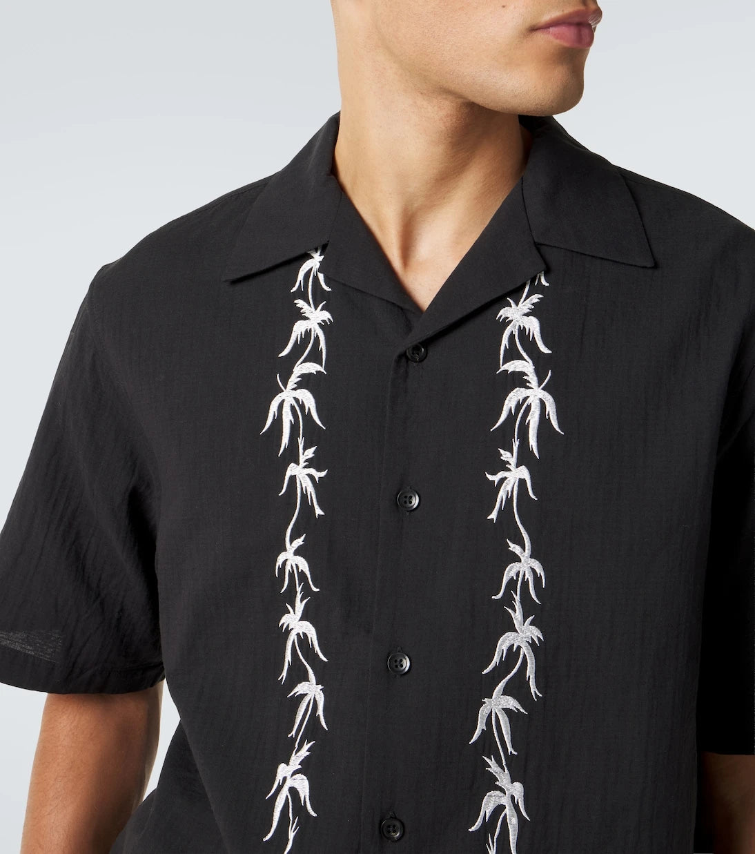 Commas - Embroidered bowling shirt
