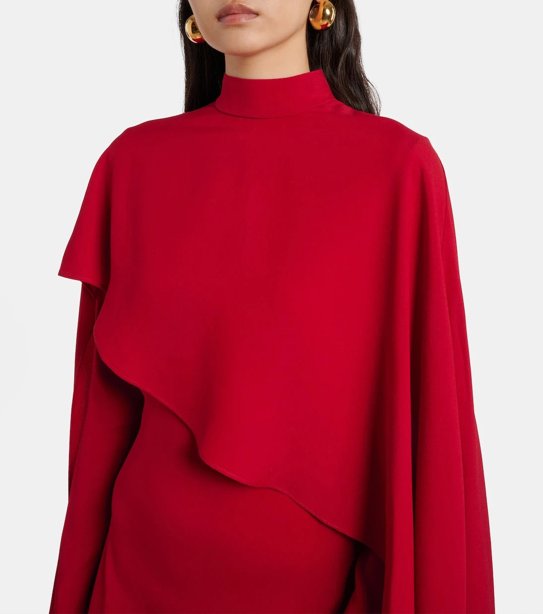 Taller Marmo - Carrington caped crêpe cady gown