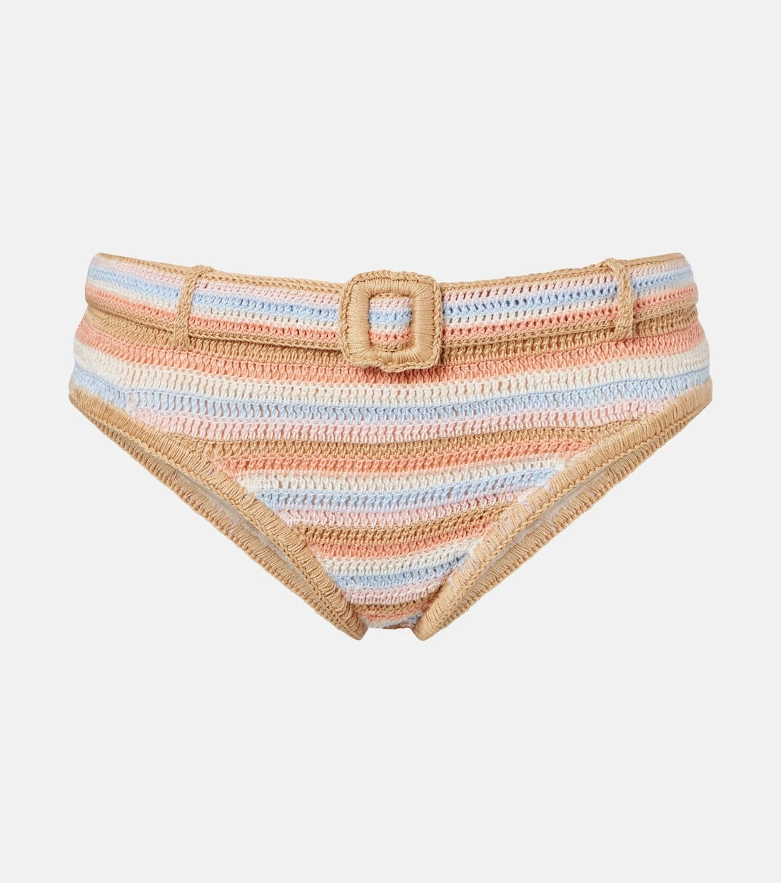 Anna Kosturova - Crochet striped cotton bikini bottoms