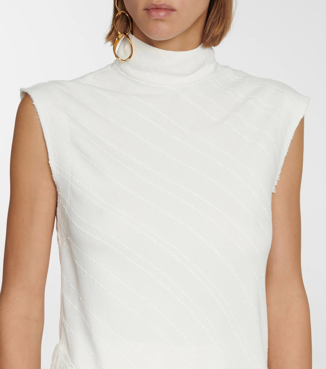Proenza Schouler - Fringe-trimmed crêpe top