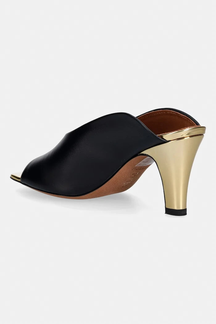 Pollini чехли с тънък ток дамски от кожа