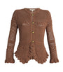 L'Agence Brown Open-Stitch Kiva Cardigan
