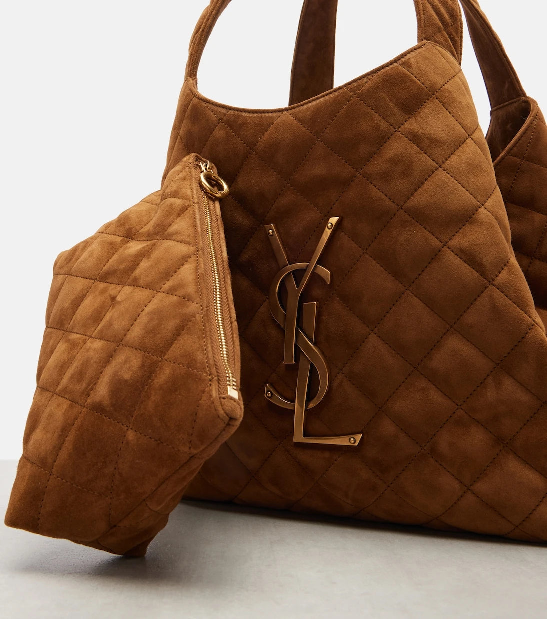 Saint Laurent - Icare Cassandre Medium suede tote bag