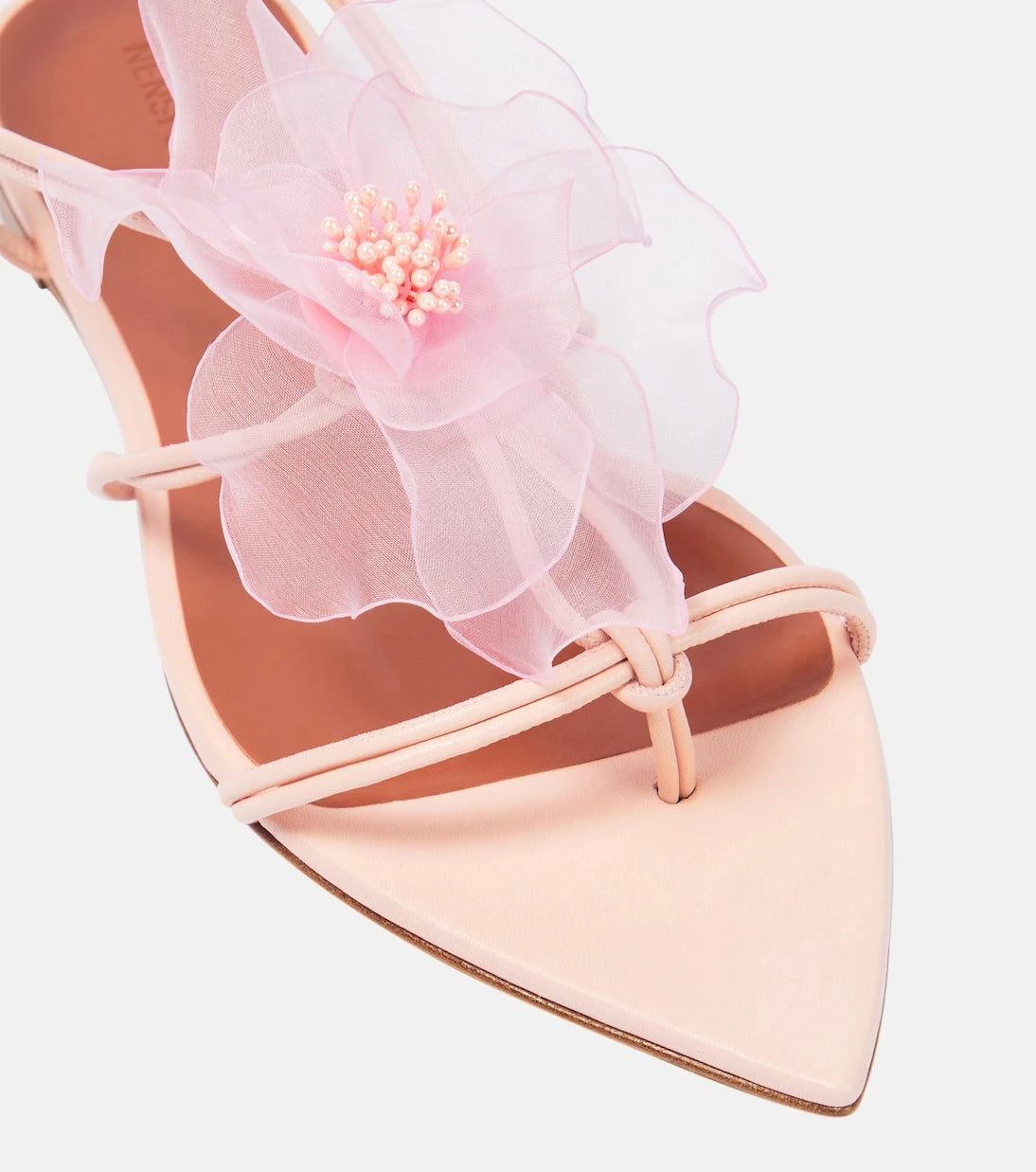 Nensi Dojaka - Appliqué leather thong sandals