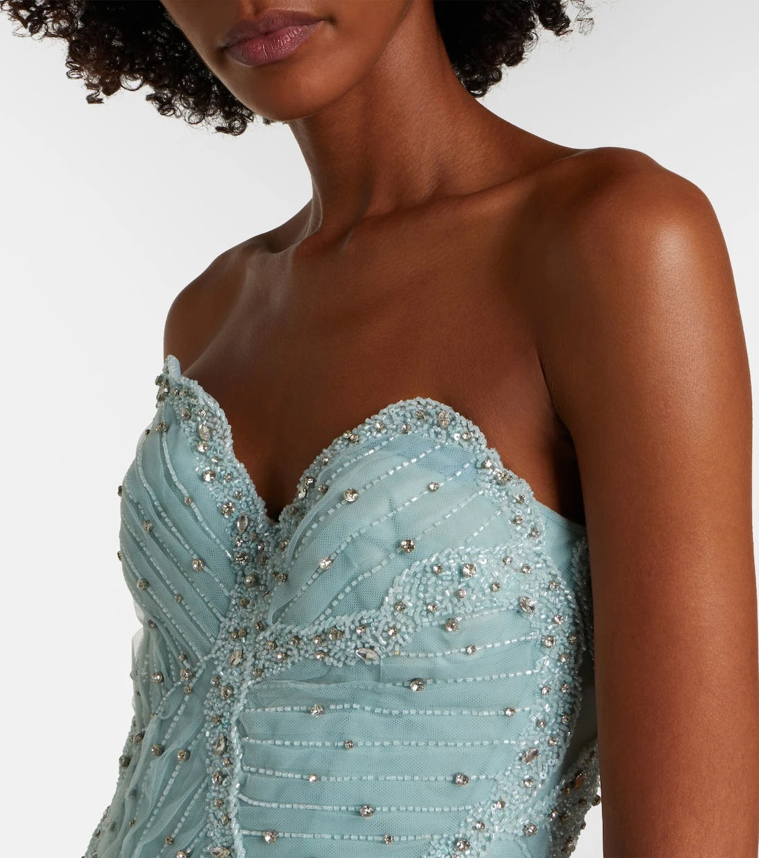 Costarellos - Vivienne embellished tulle gown