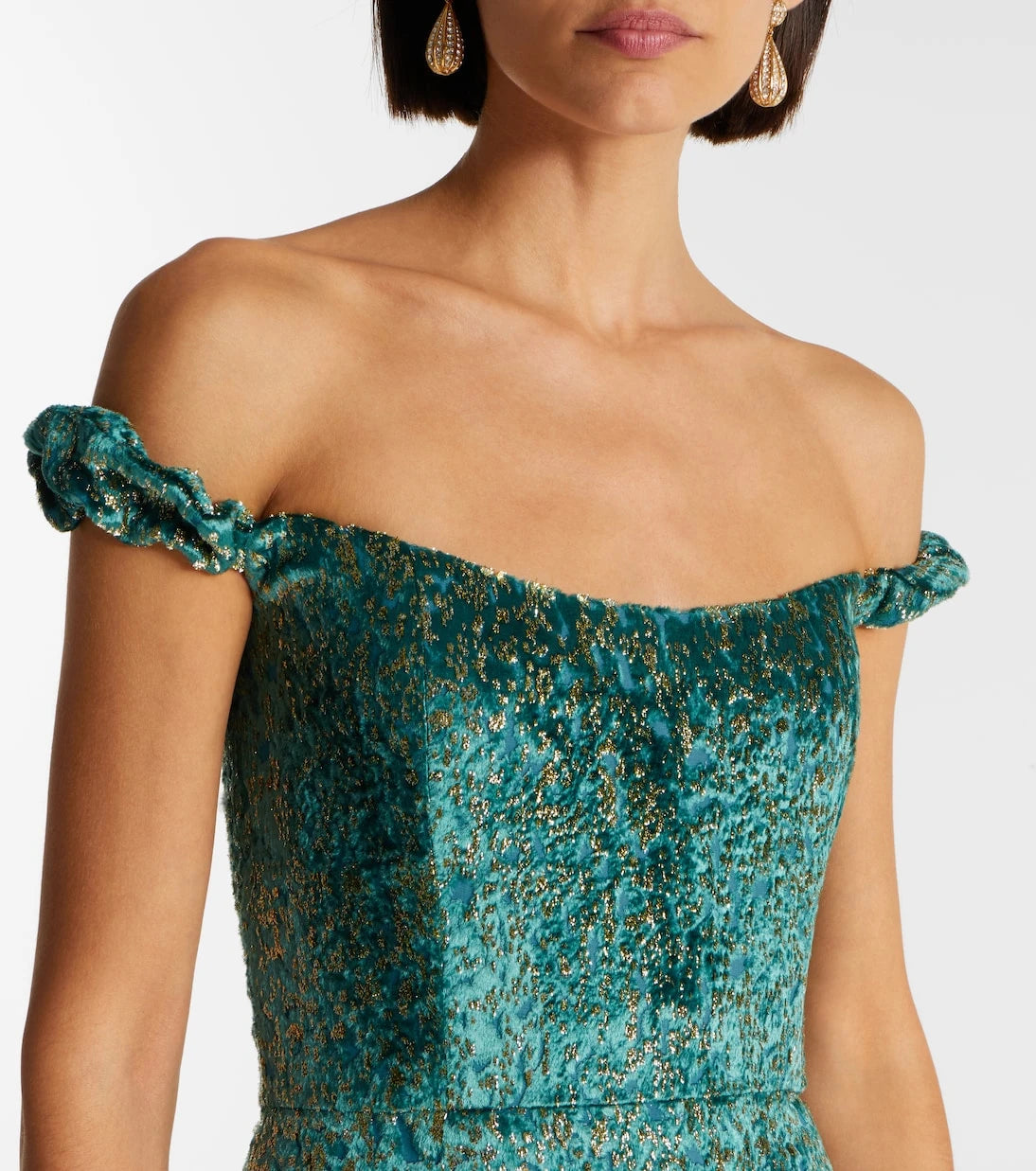 Markarian - Yolanda off-shoulder brocade gown