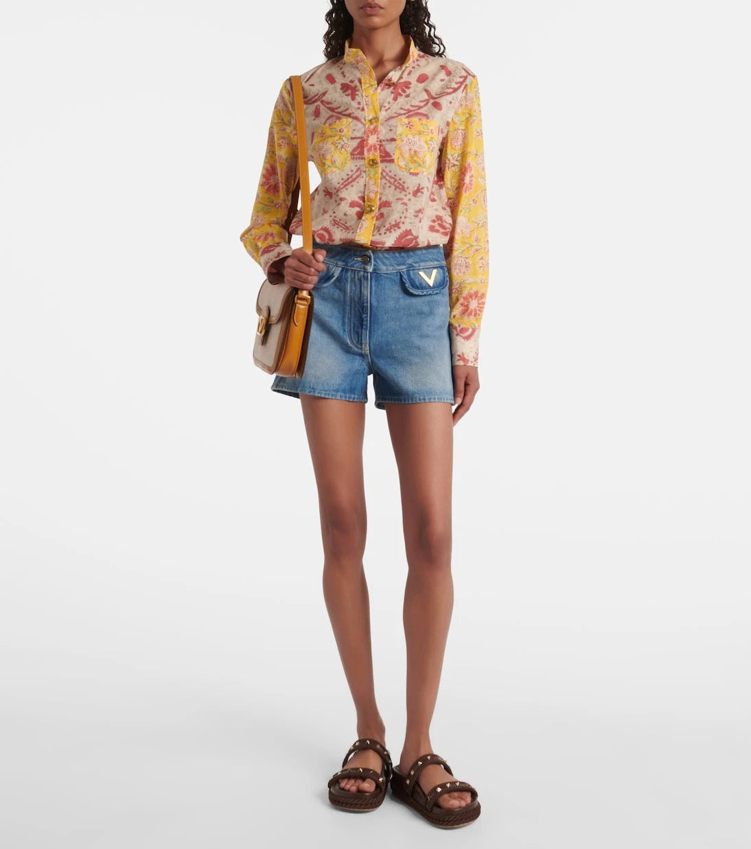 Valentino Garavani - Rockstud Torchon leather-trimmed sandals