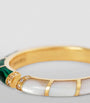 Yellow Gold, Diamond, Malachite and Mother-of-Pearl Psychedeliah Ring