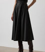 Ralph Lauren Collection Grey Wool Evilyn Midi Skirt