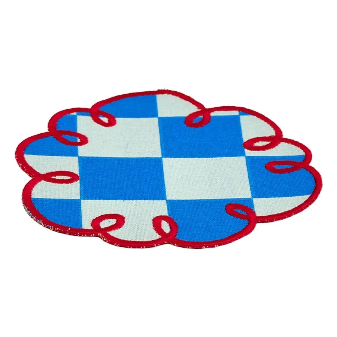 Bitossi - Dama Azzurro gingham coaster - Set of 2 | Blue