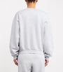 Skims Grey Cotton-Blend Fleece Classic Sweatshirt