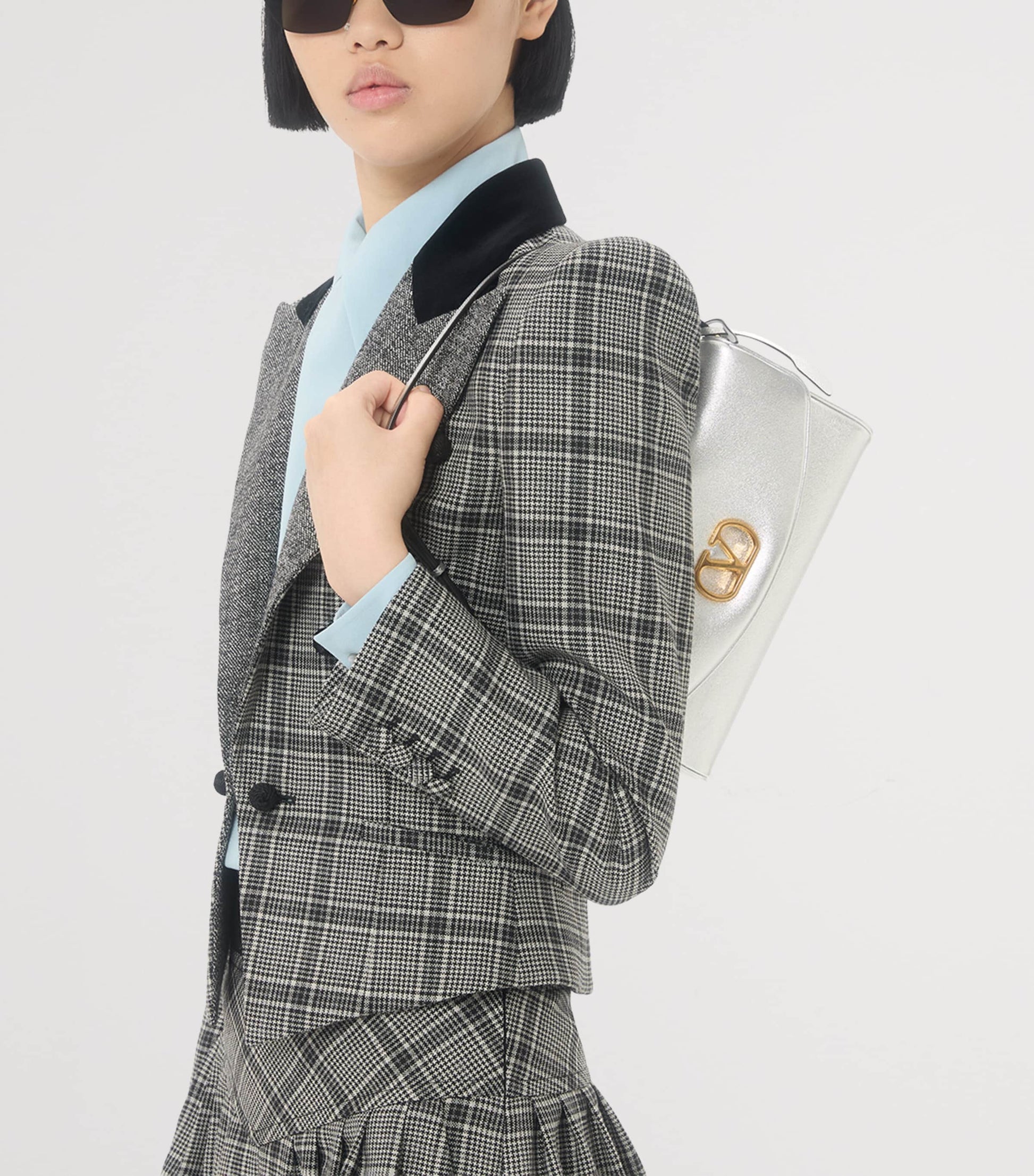 Valentino Garavani Small Leather DeVain Shoulder Bag