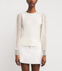 ME+EM Ivory Jersey Ballon-Sleeve Blouse