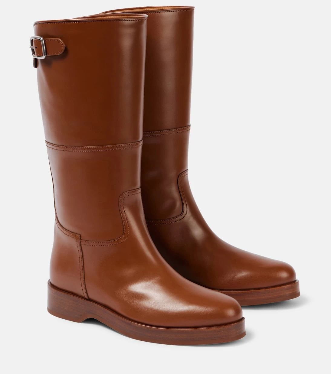 Loro Piana - Lupo leather knee-high boots