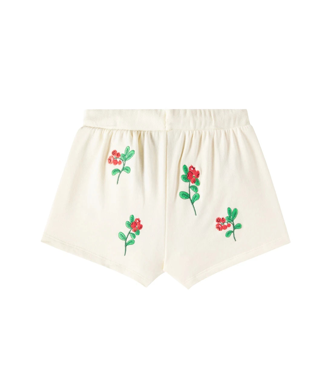Mini Rodini - Lingoberries embroidered cotton shorts