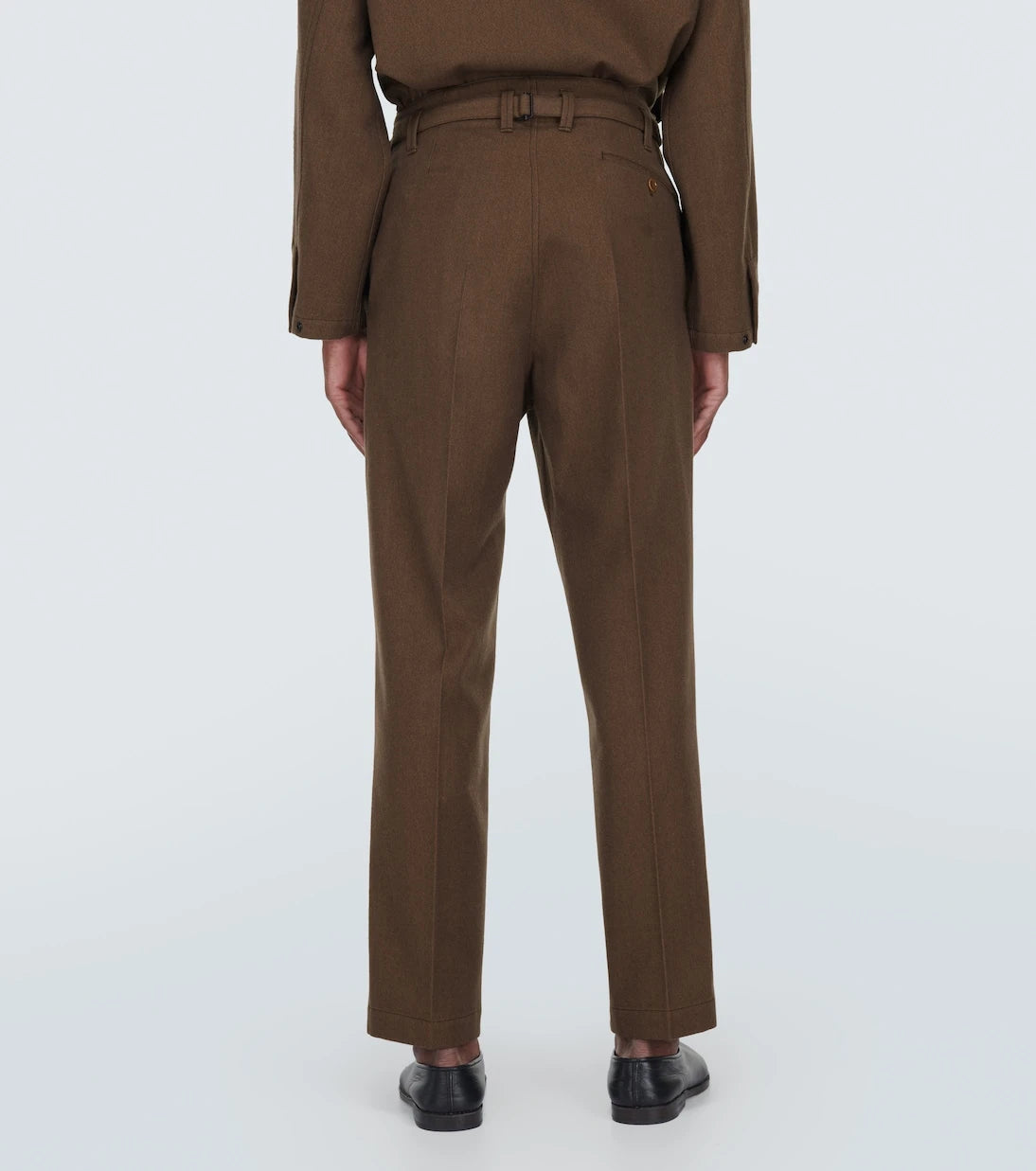 Lemaire - Maxi cotton and wool chinos