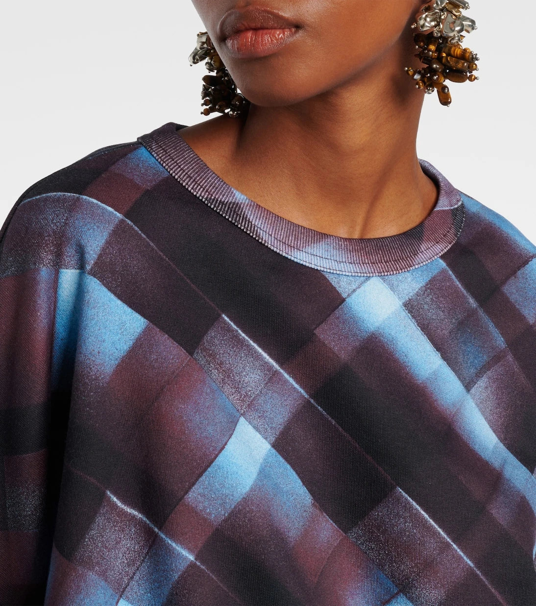 Dries Van Noten - Checked cotton sweatshirt