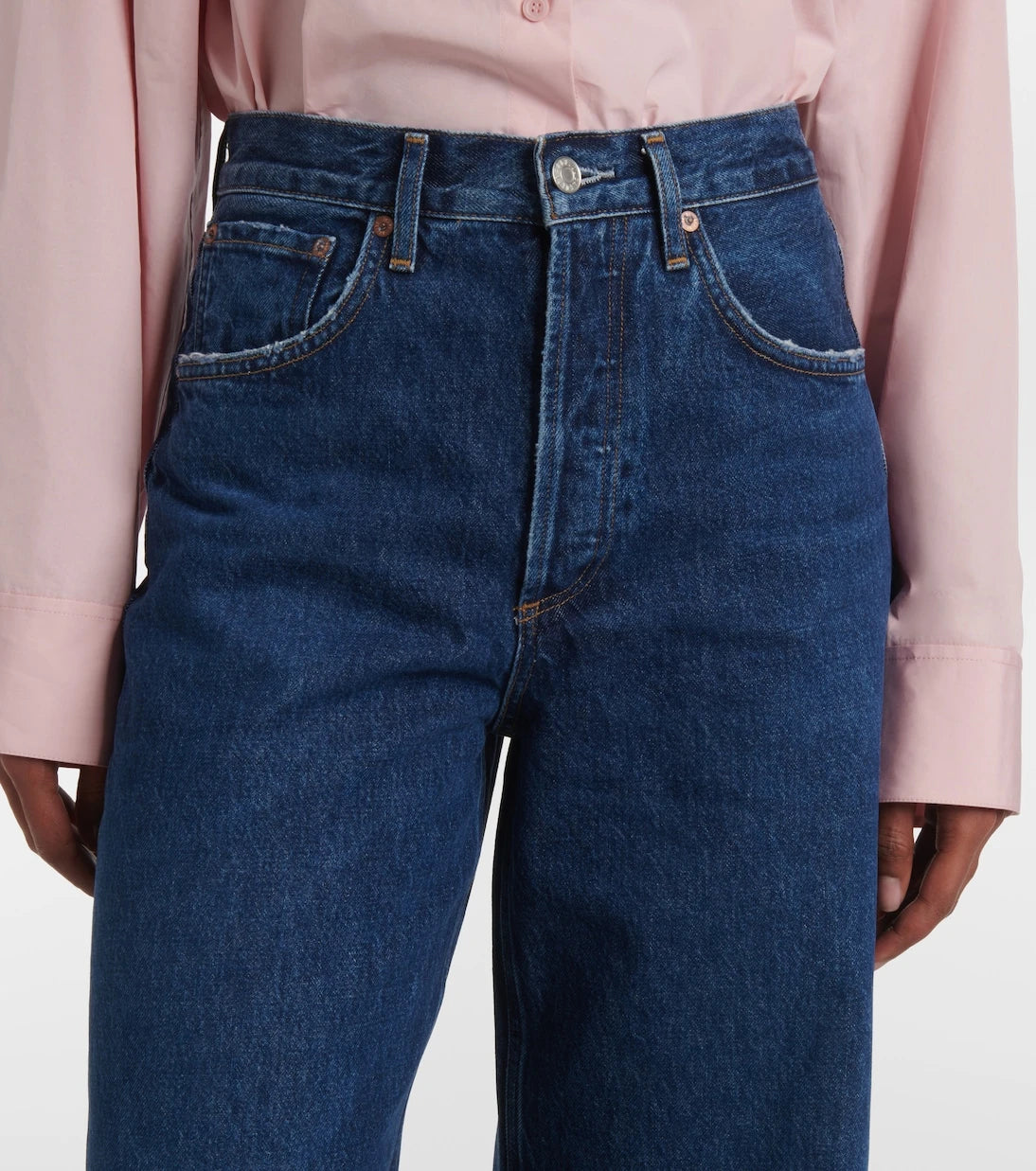 Agolde - Dame Jean No Cuff high-rise wide-leg jeans