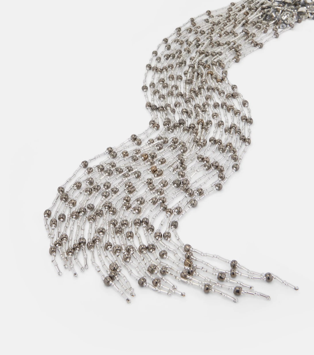 Dries Van Noten - Embellished fringed necklace