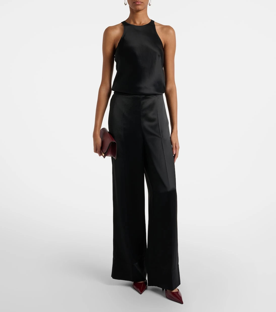 Joseph - Dijon satin wide-leg pants