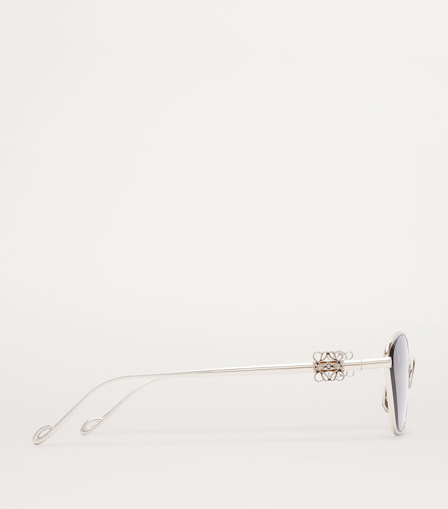 Blue Anagram Hexagonal Sunglasses