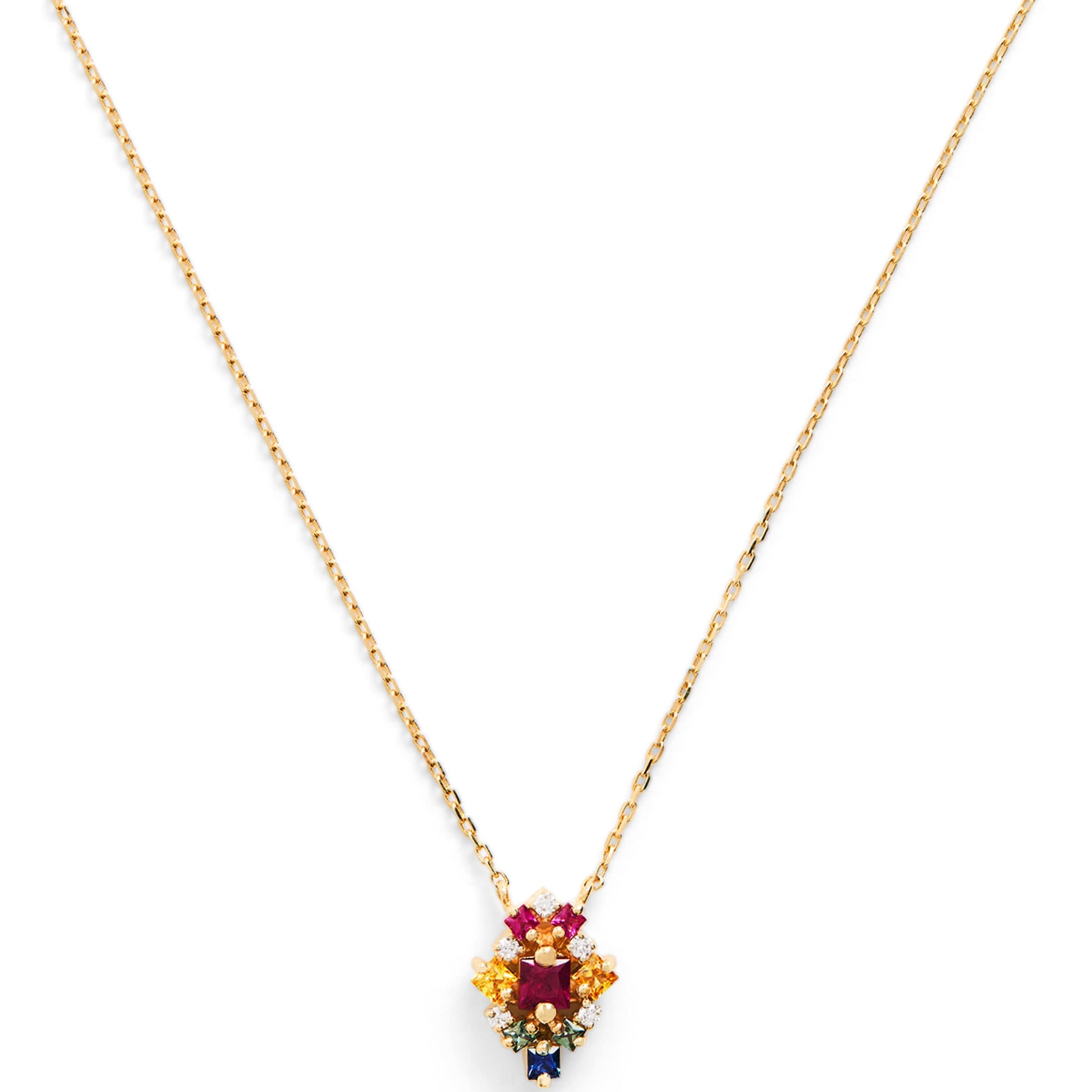 Yellow Gold, Diamond and Sapphire La Fantasie Necklace