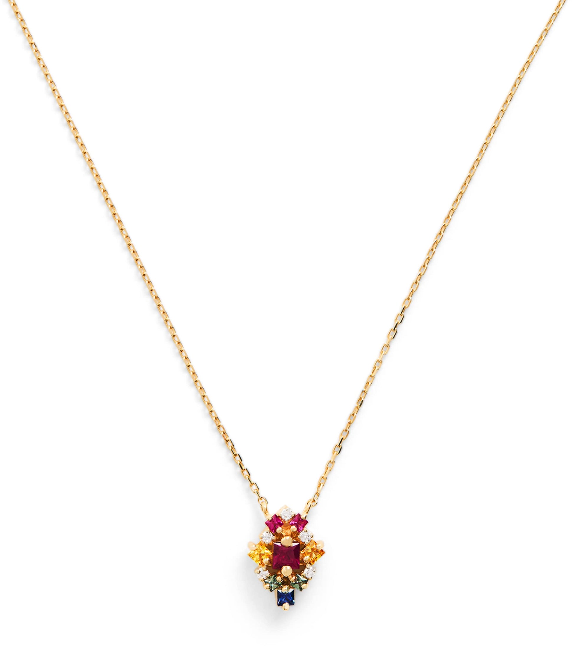 Yellow Gold, Diamond and Sapphire La Fantasie Necklace