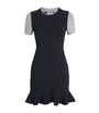 Knit Contrast-Sleeve Mini Dress NAVY BLUE