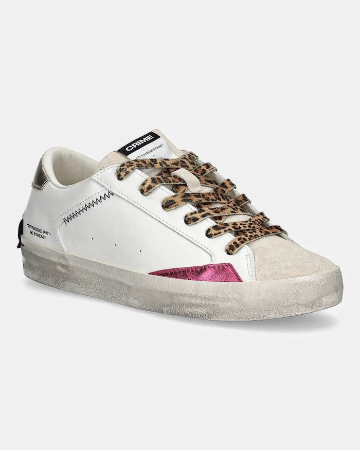Crime London DISTRESSED Deri Sneakers