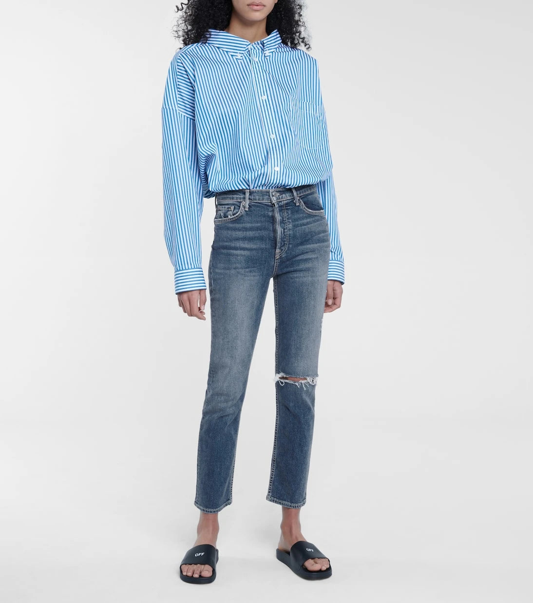 GRLFRND - Reed high-rise cropped skinny jeans