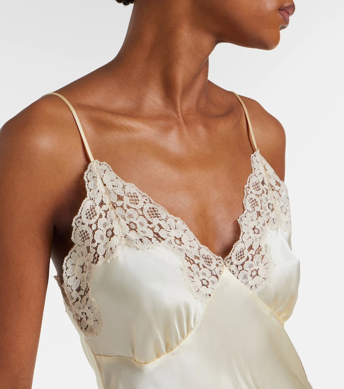 Stella McCartney - Lace-trimmed silk satin camisole