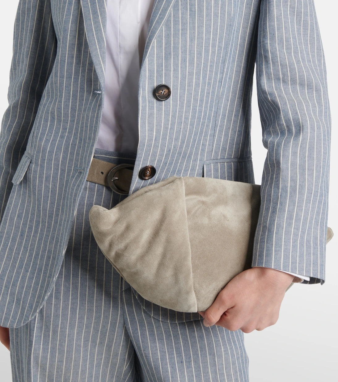 Brunello Cucinelli - Fold-Over Small suede clutch