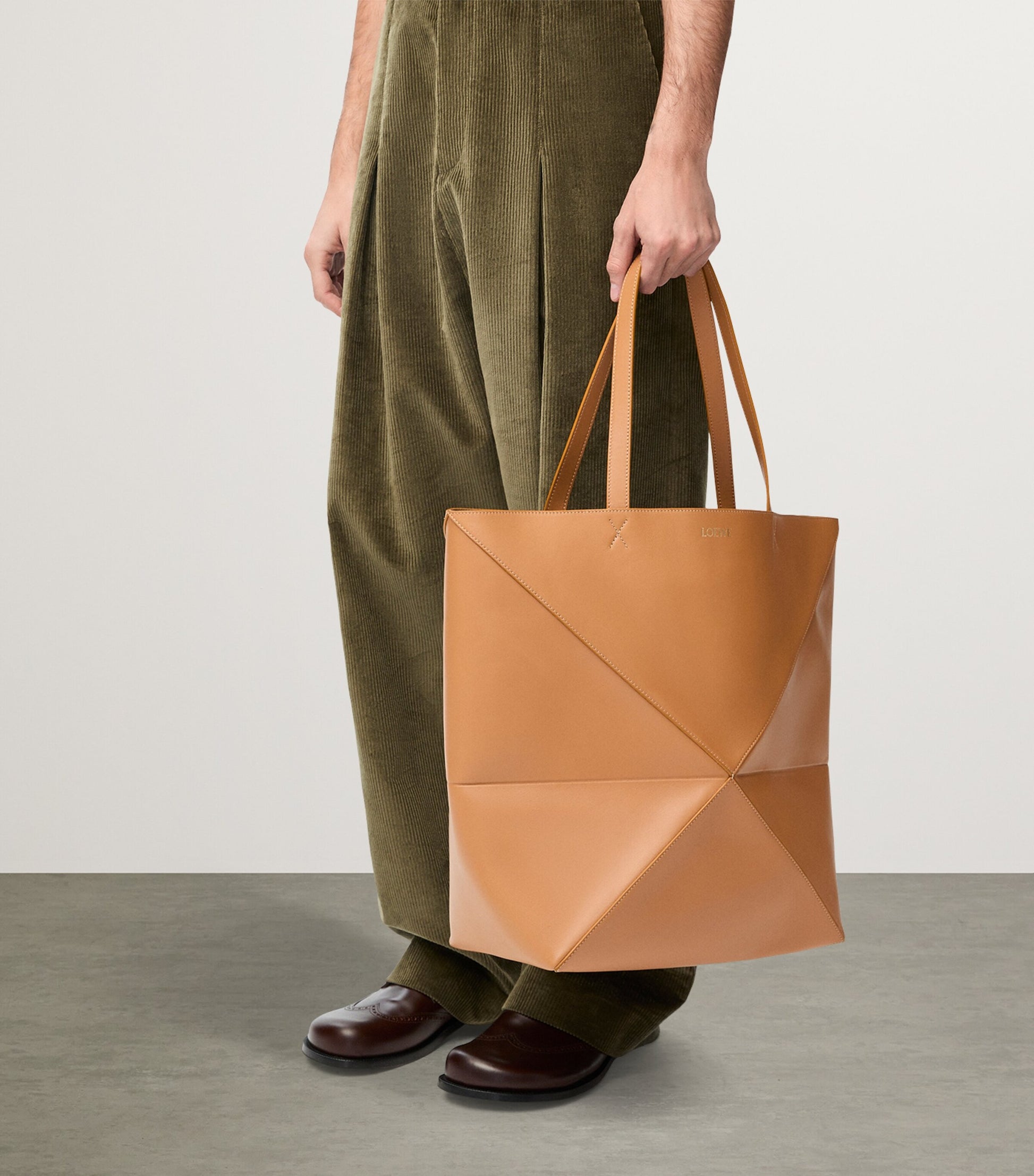 LOEWE XL Leather Puzzle Fold Tote Bag