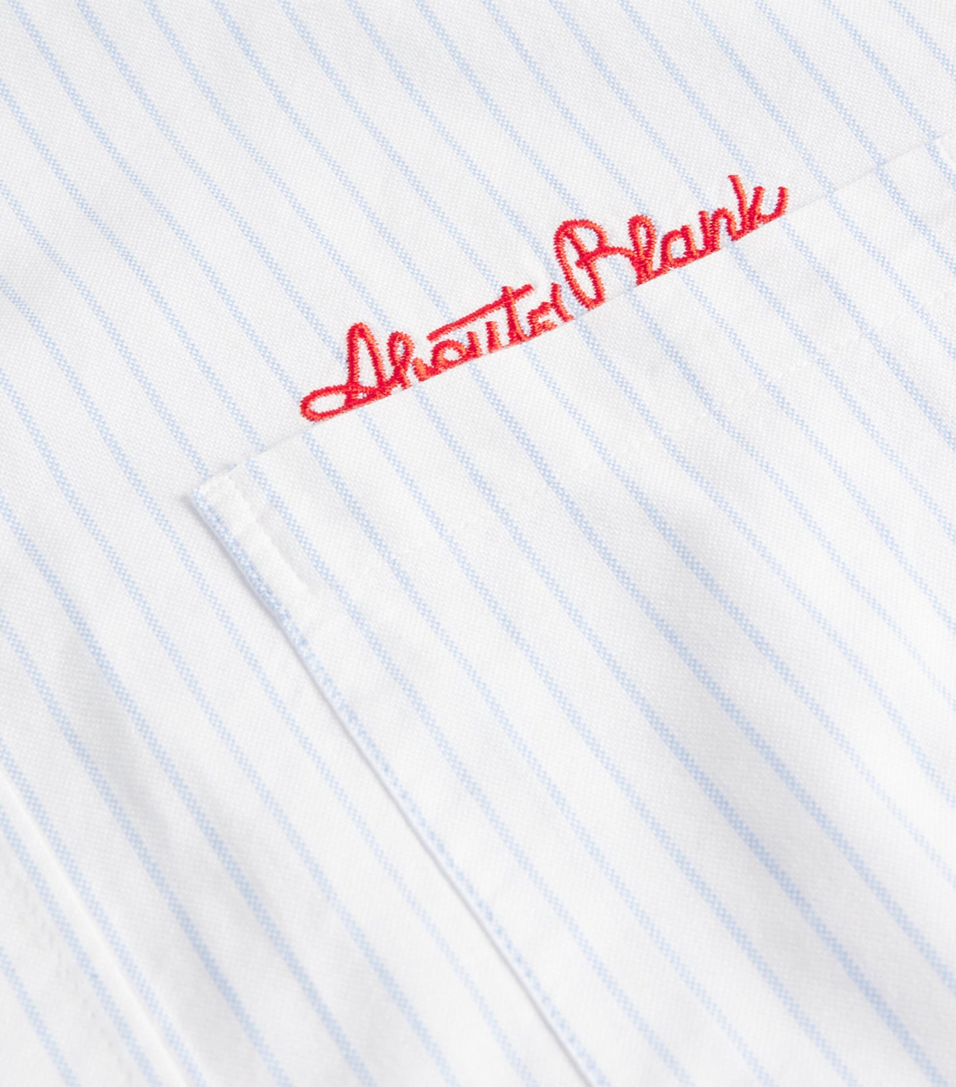 Cotton Oxford Stripe Logo Shirt