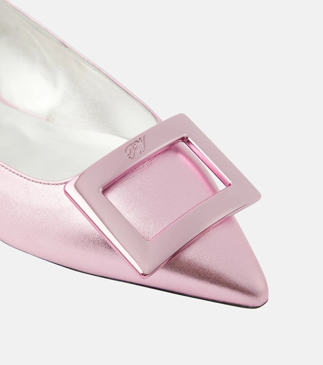 Roger Vivier - Gommettine metallic leather ballet flats