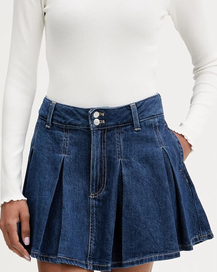 Tommy Jeans плисирана пола от деним