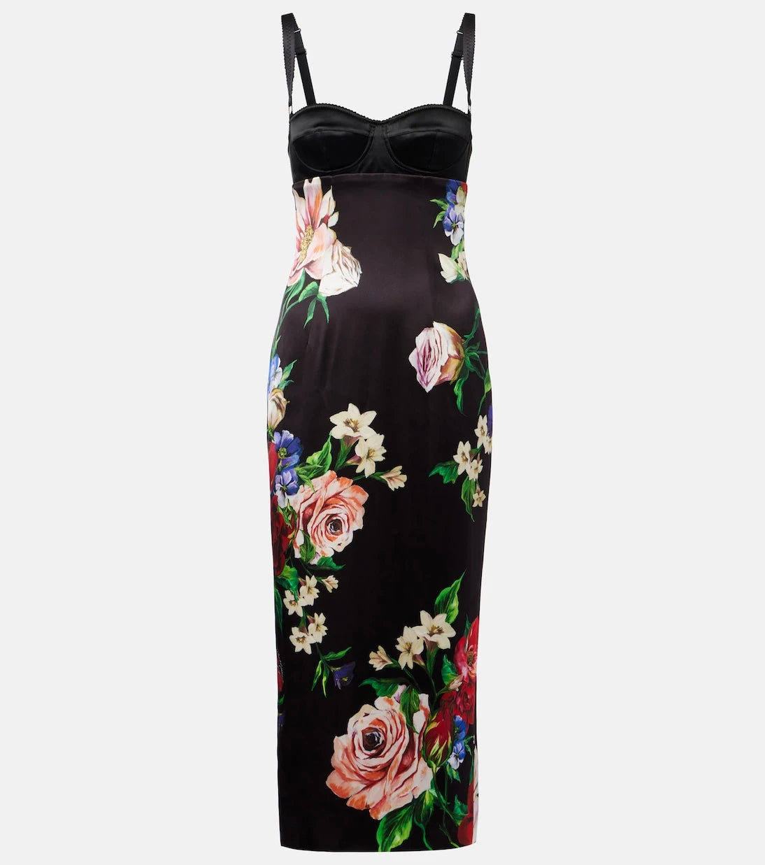 Dolce&Gabbana - Floral satin midi dress